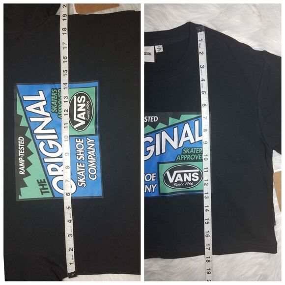 NWT|Vans Ramp Tested Black Long Sleeve Graphic Cropped Sweater, SMALL - Picture 4 of 5